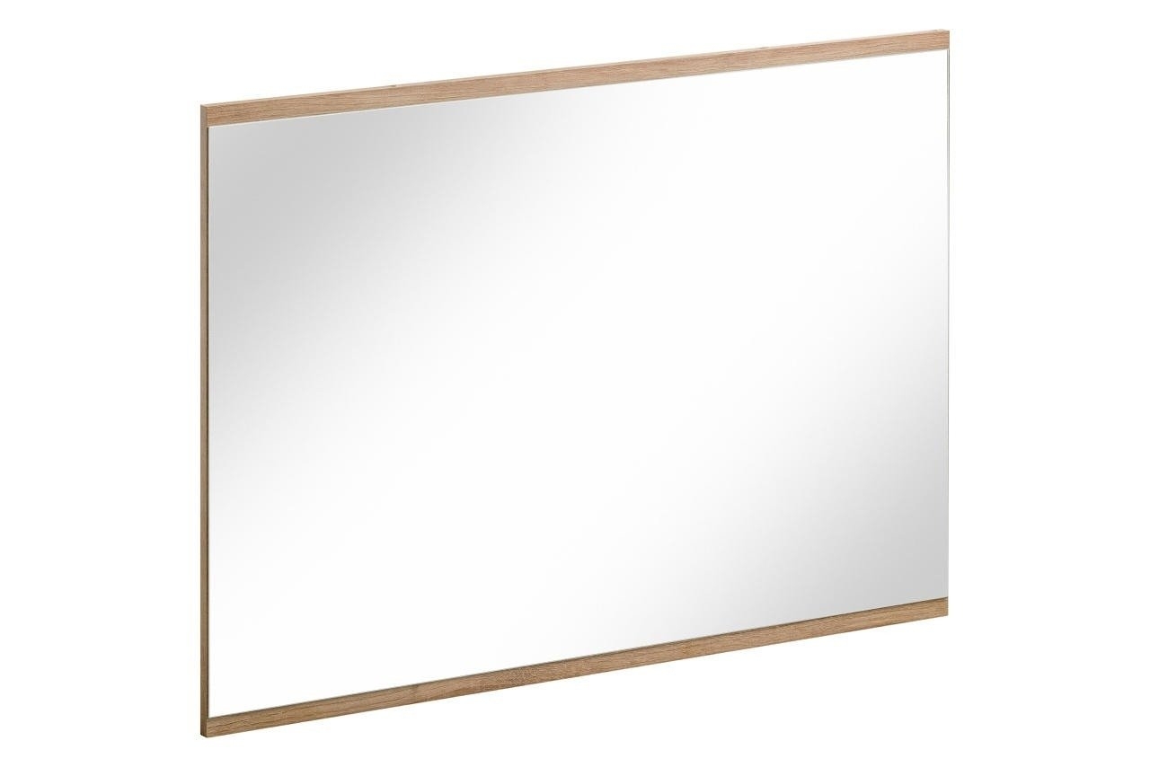 Šiuolaikinio dizaino vonios veidrodis, pakabinamas, ąžuolo imitacijos