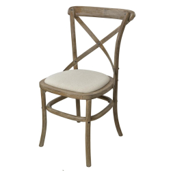 Provanso stiliaus kėdė, kreminės spalvos, kaučiukmedžio