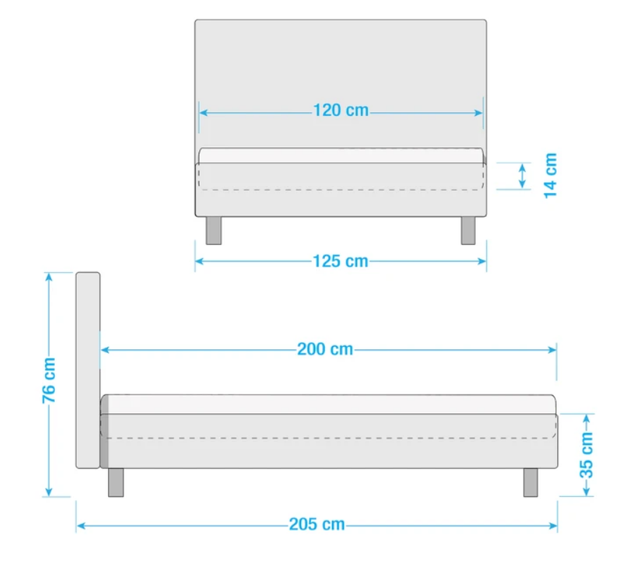 Lova 120/140 cm LUNA