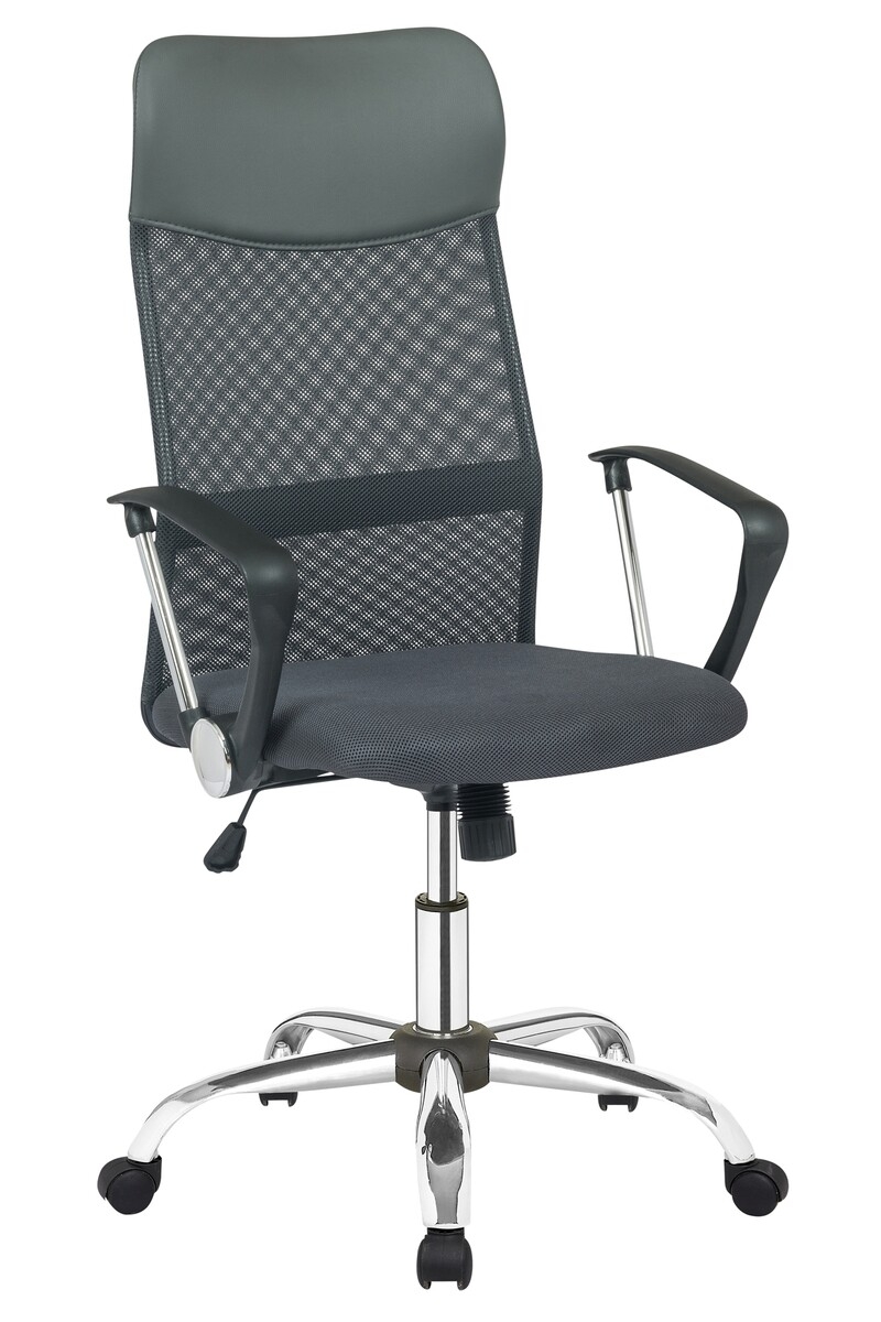 membraninio audinio biuro kėdė, nerūdijančio plieno kojelėmi ir ratukais, reguliuojamu aukščiu su atlošu