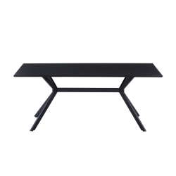 stalas su juodomis metalinėmis kojomis, juodos spalvos, avangardo stiliaus