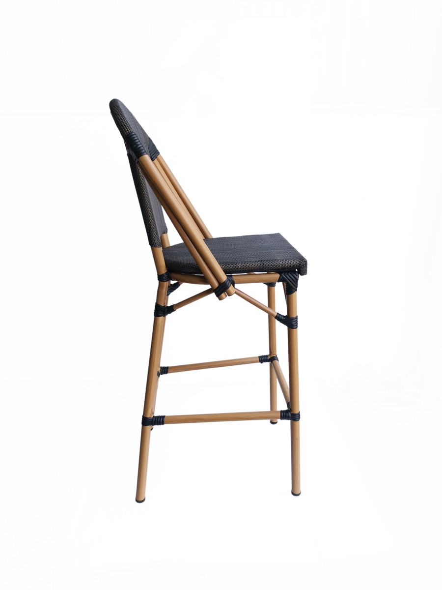ergonomiška baro kėdė, medinė, su atlošu 