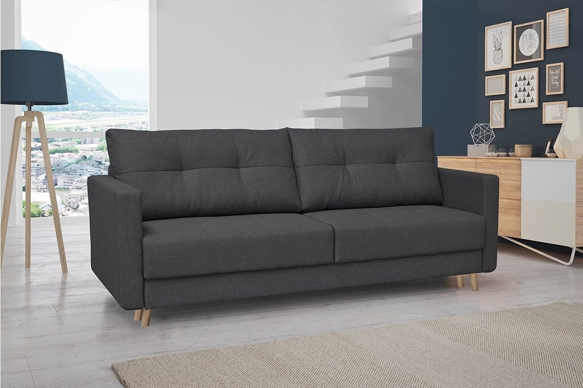 Sofa CONCO, tamsiai pilka, 218x92x91 cm