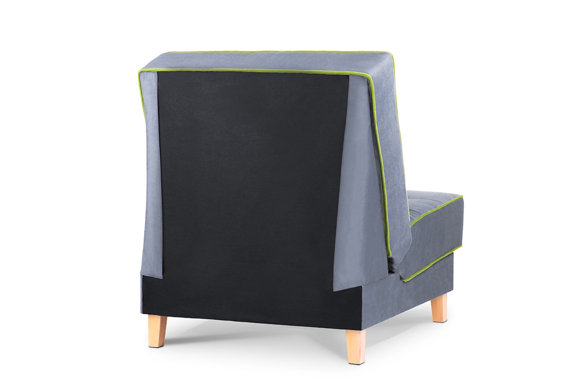 Fotelis DOZ, pilkas/žalias, 80x93x85 cm