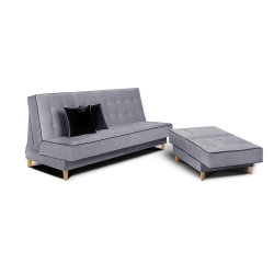 Fotelis DOZ, pilkas/juodas, 80x93x85 cm