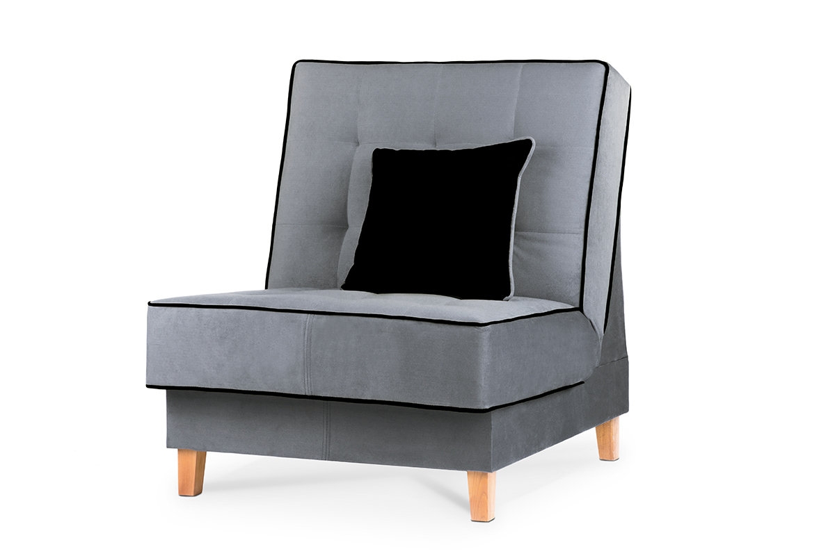 Fotelis DOZ, pilkas/juodas, 80x93x85 cm