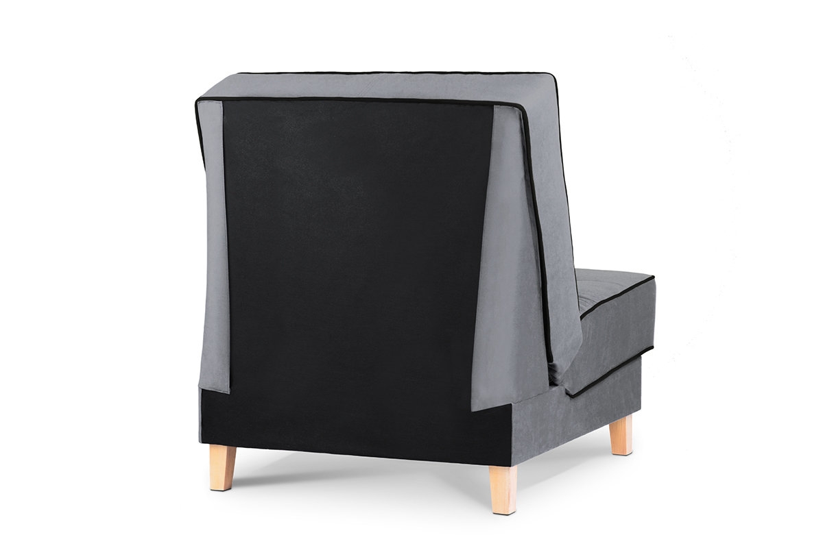 Fotelis DOZ, pilkas/juodas, 80x93x85 cm