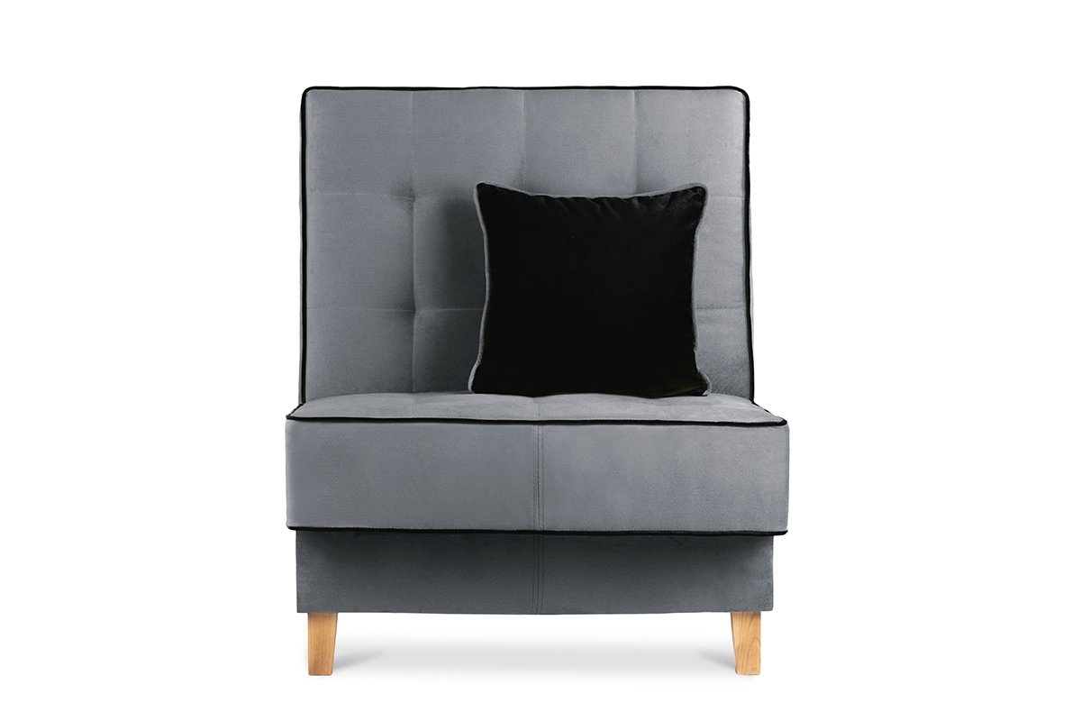 Fotelis DOZ, pilkas/juodas, 80x93x85 cm