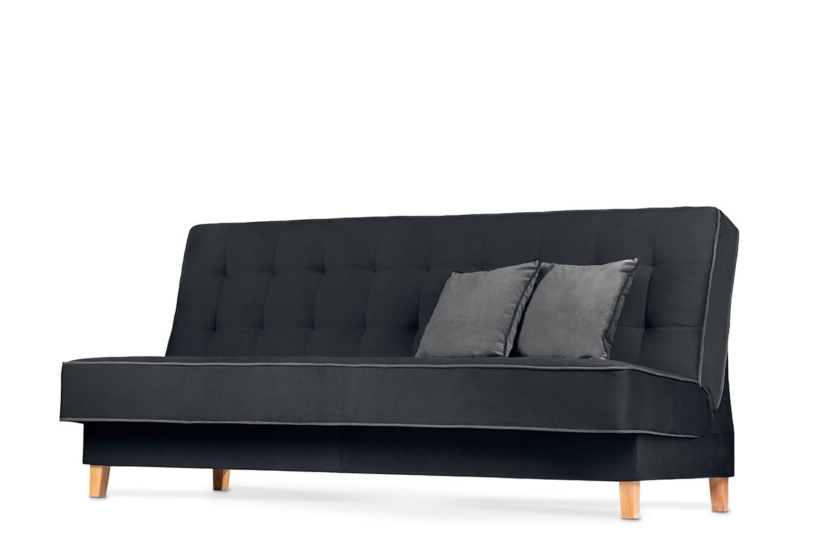 Sofa DOZ, juoda/pilka, 198x93x85 cm