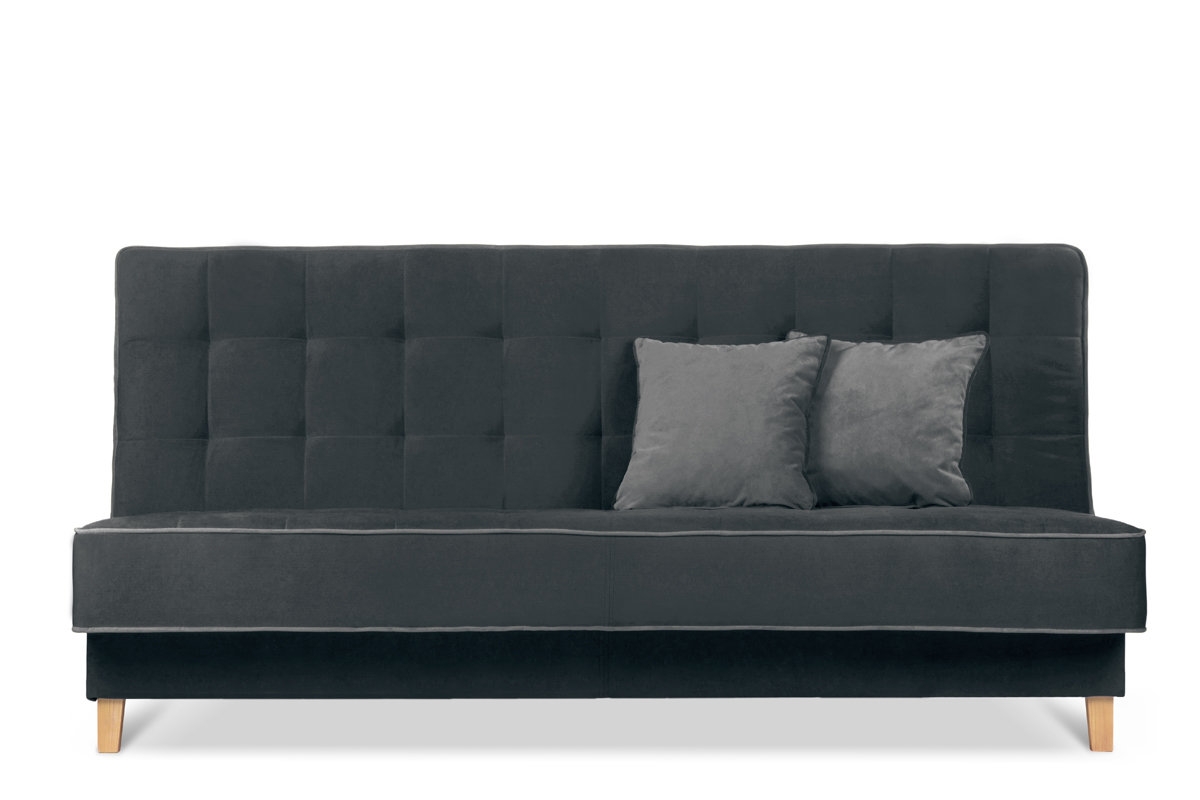 Sofa DOZ, juoda/pilka, 198x93x85 cm