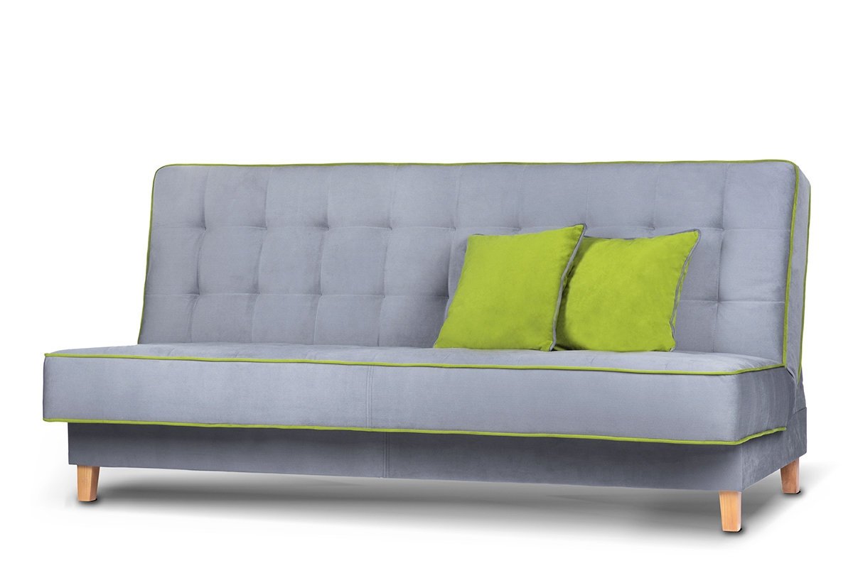 Sofa DOZ, pilka/žalia, 198x93x85 cm