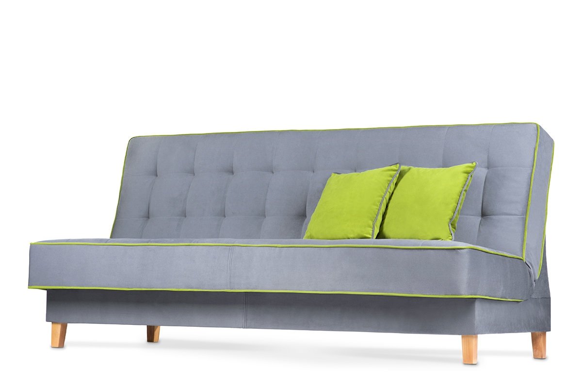 Sofa DOZ, pilka/žalia, 198x93x85 cm