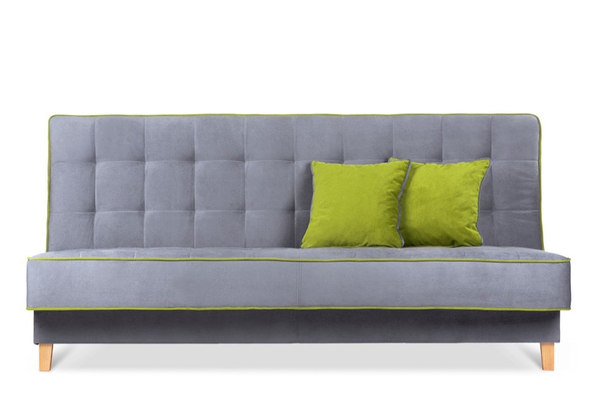 Sofa DOZ, pilka/žalia, 198x93x85 cm