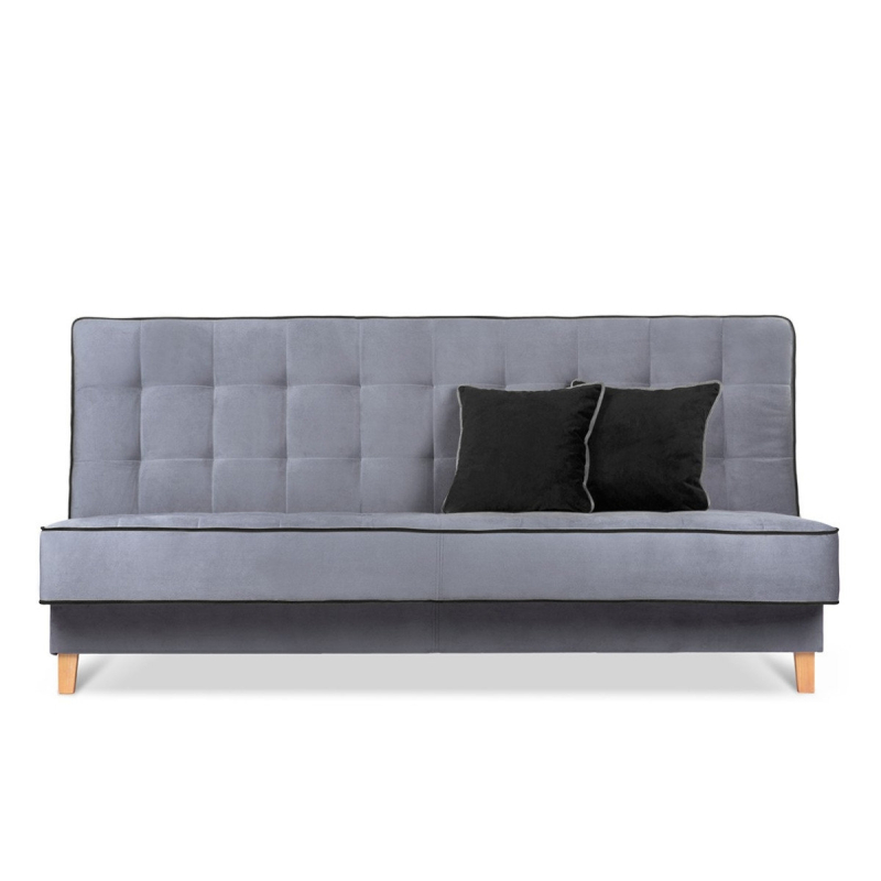 Sofa DOZ, pilka/juoda, 198x93x85 cm