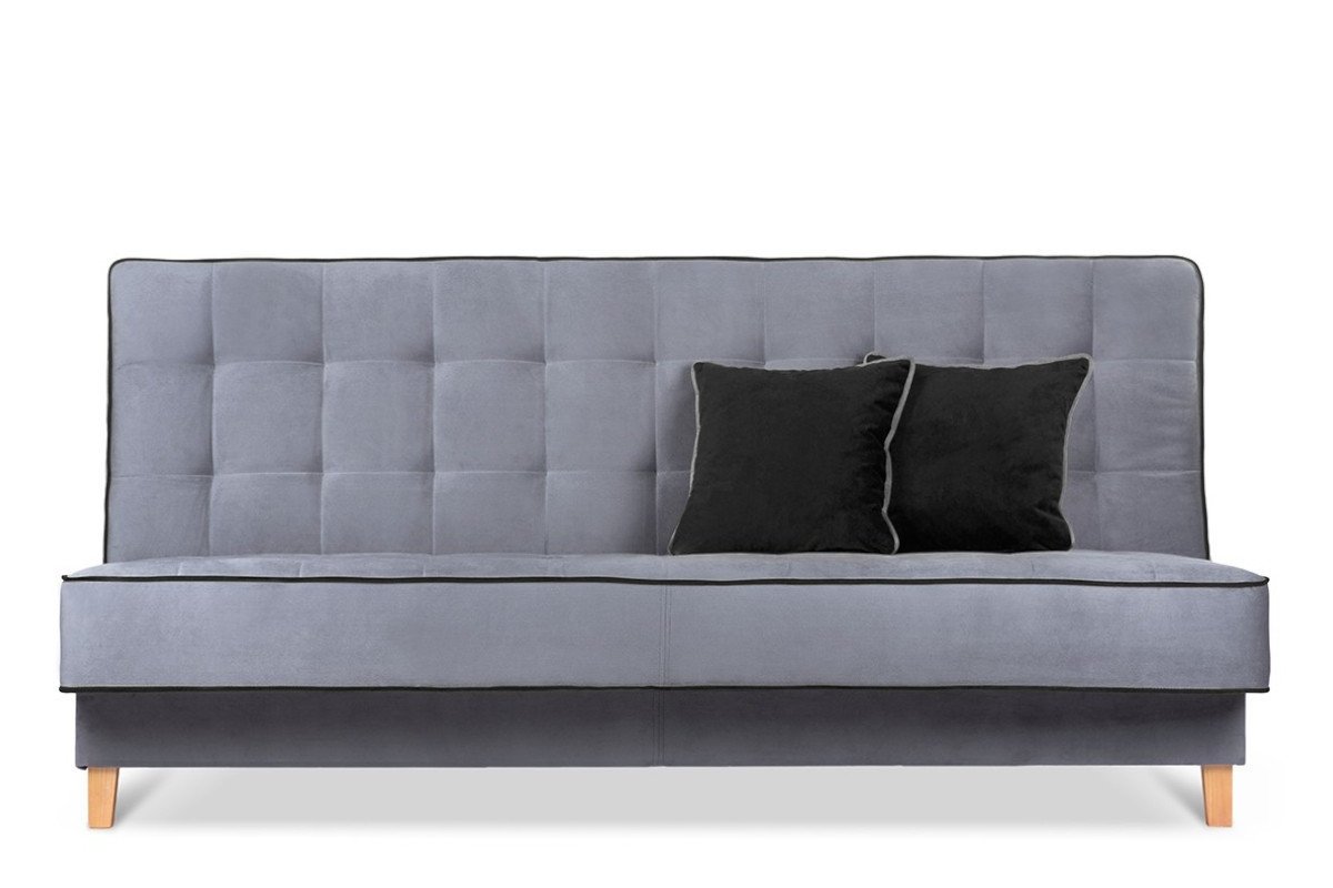 Sofa DOZ, pilka/juoda, 198x93x85 cm