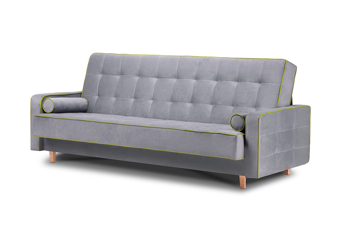Sofa DOZ, pilka/žalia, 223x93x85 cm