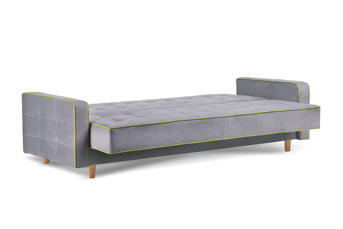 Sofa DOZ, pilka/žalia, 223x93x85 cm