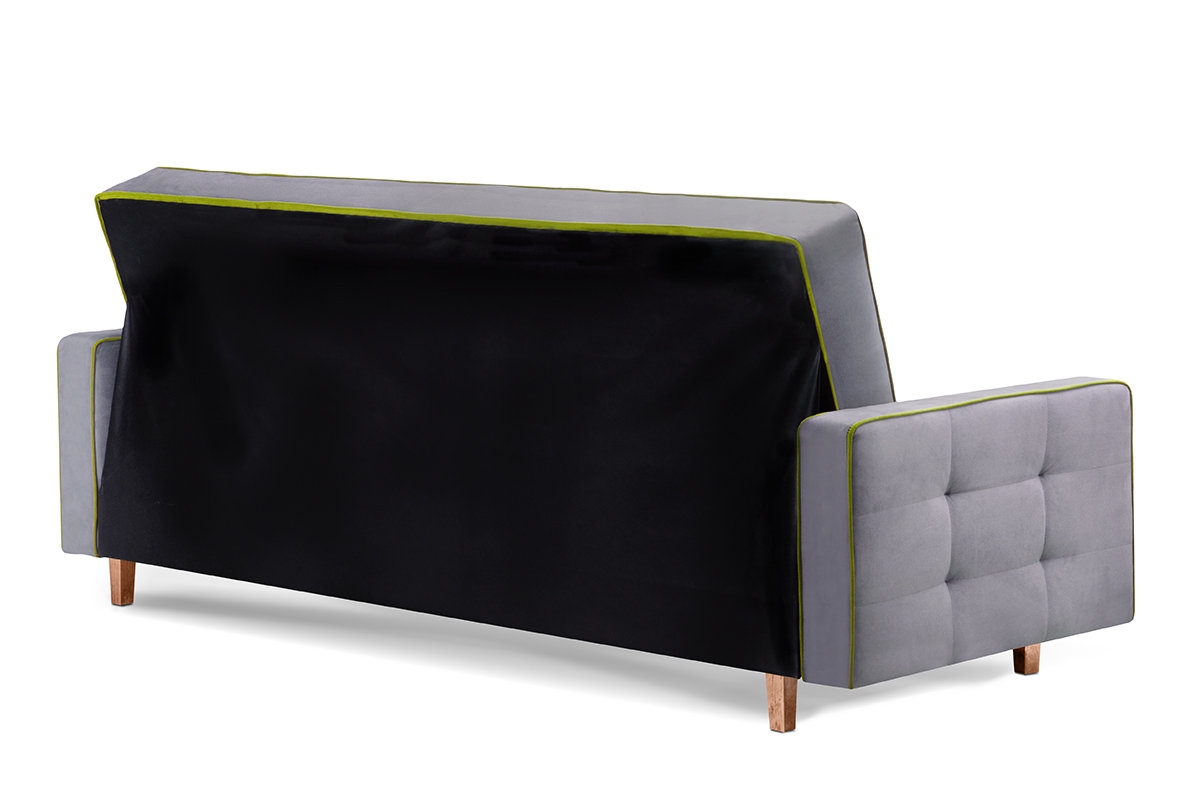 Sofa DOZ, pilka/žalia, 223x93x85 cm