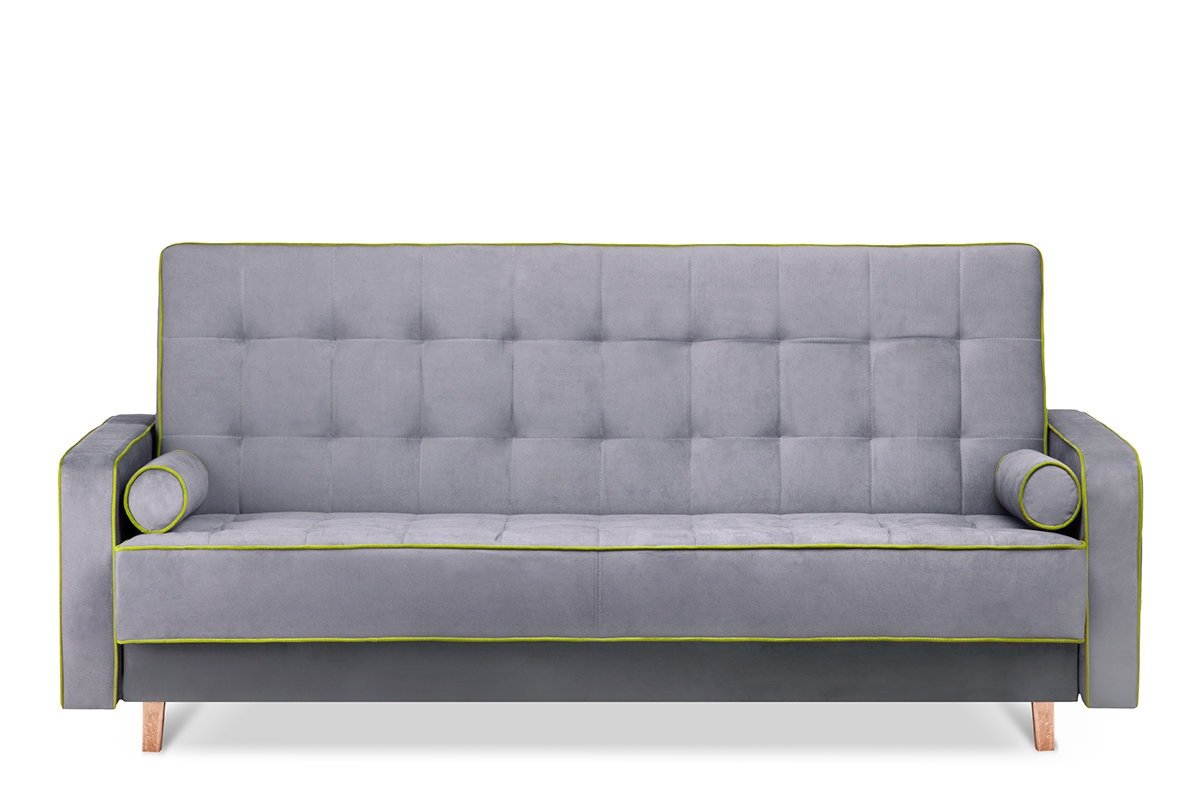 Sofa DOZ, pilka/žalia, 223x93x85 cm
