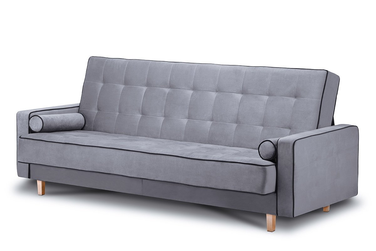 Sofa DOZ, pilka/juoda, 223x93x85 cm