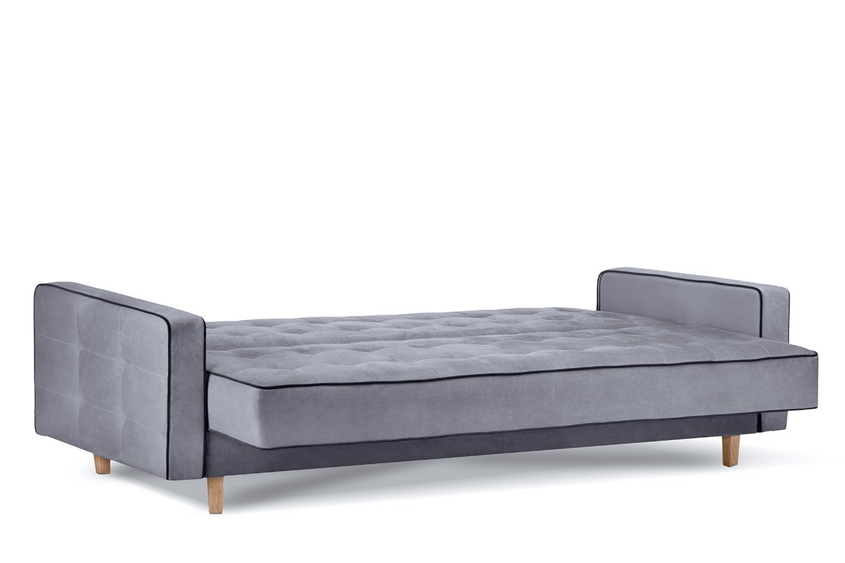 Sofa DOZ, pilka/juoda, 223x93x85 cm