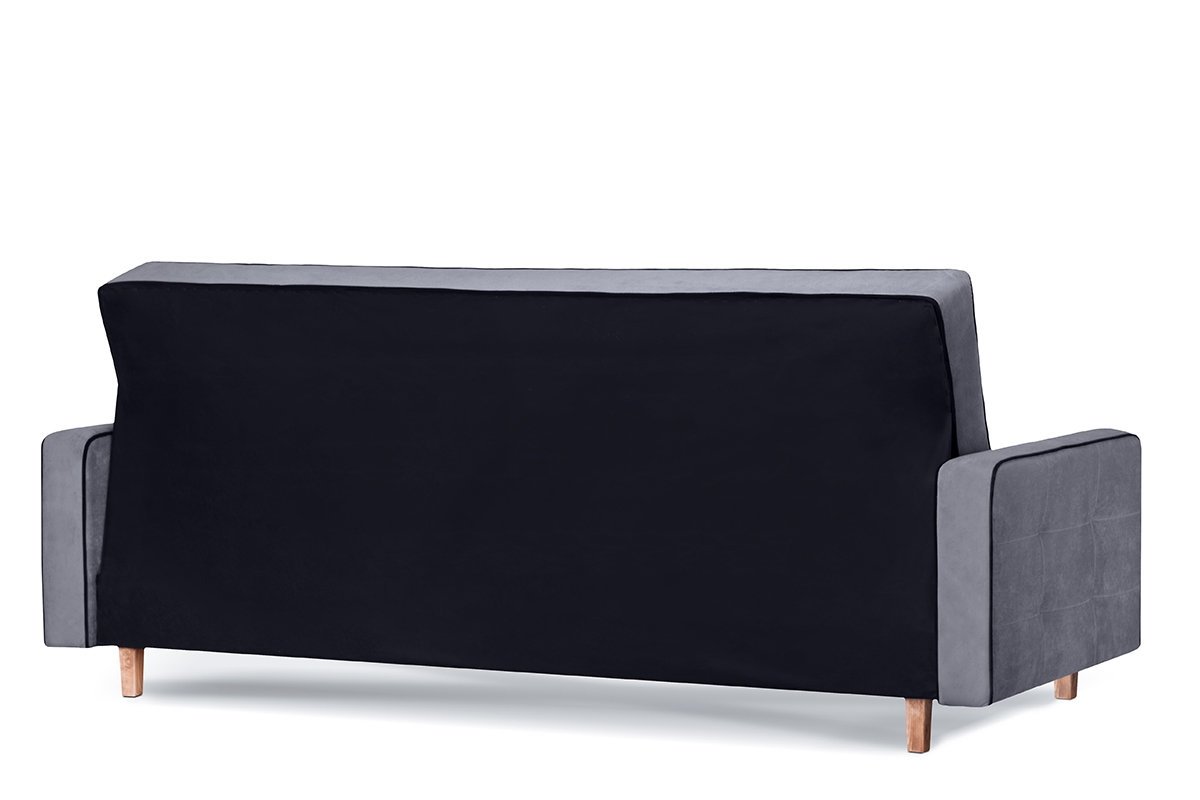 Sofa DOZ, pilka/juoda, 223x93x85 cm