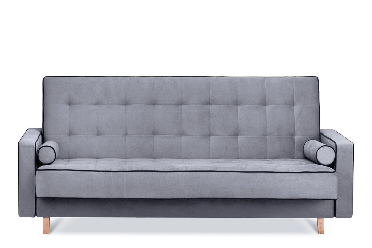 Sofa DOZ, pilka/juoda, 223x93x85 cm