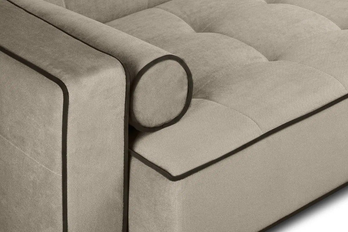 Sofa DOZ, smėlio/ruda, 223x93x85 cm