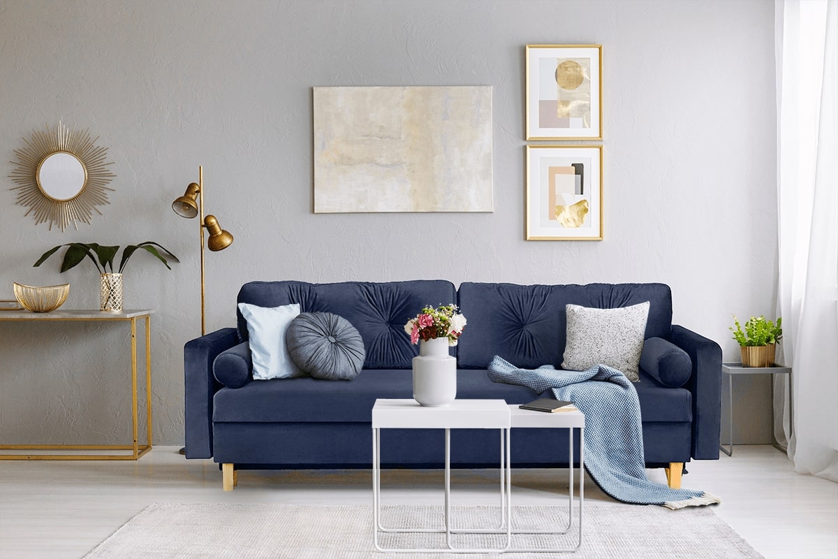 Sofa ERIS, mėlyna, 230x100x80 cm