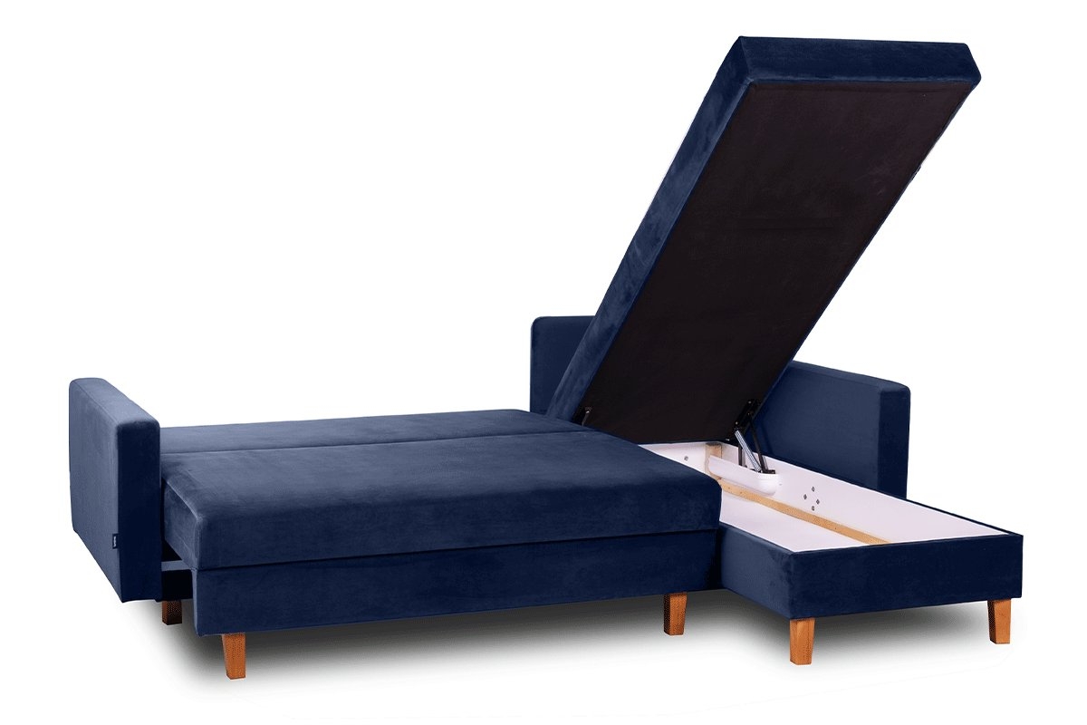 Minkštas kampas ERIS, mėlynas, kairinis/dešininis, 240x183x75 cm