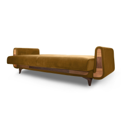 Sofa GUSTA, ruda, 230x98x98 cm
