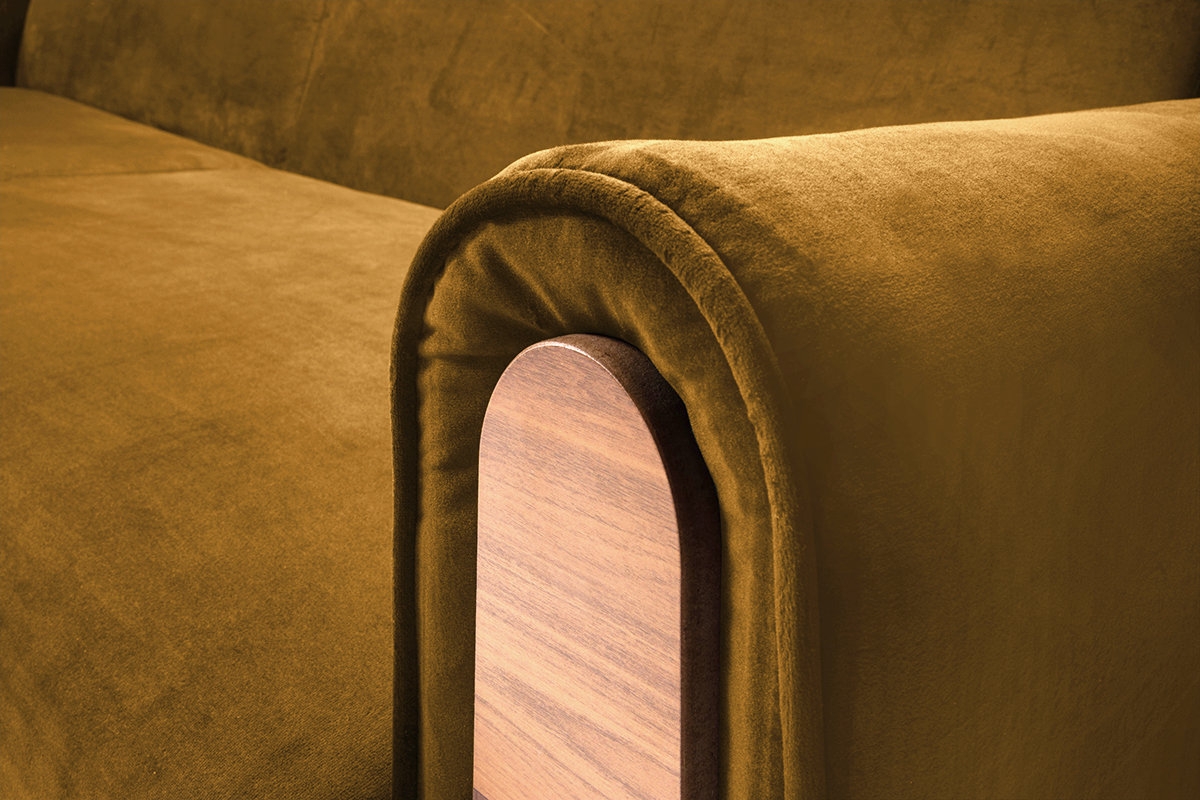 Sofa GUSTA, ruda, 230x98x98 cm