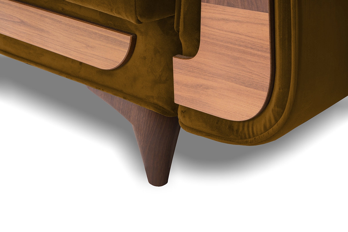 Sofa GUSTA, ruda, 230x98x98 cm