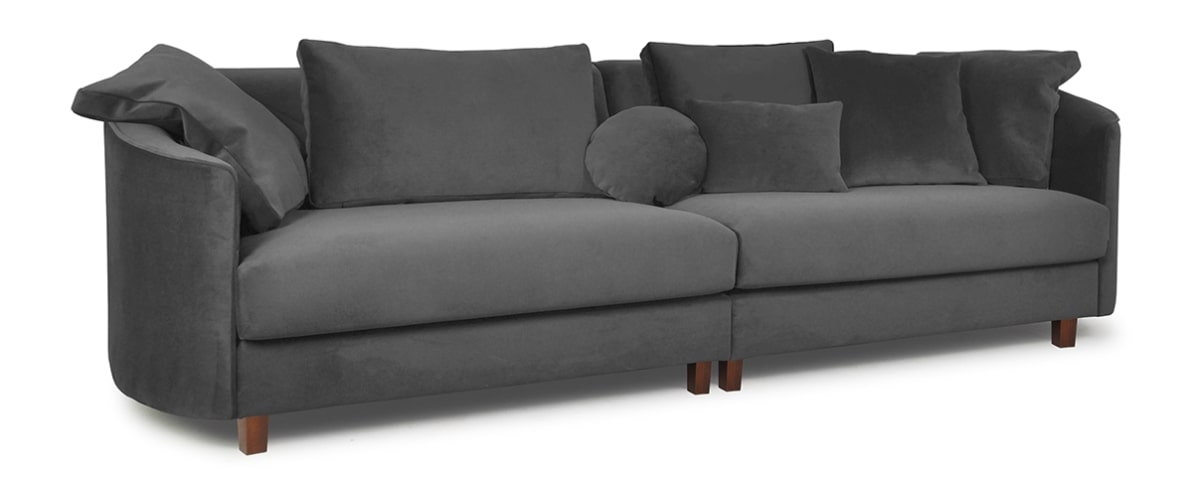 Sofa JUNA, pilka, 268x102x89 cm