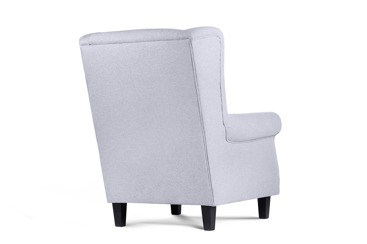 Fotelis MILE, šviesiai pilkas/juodas, 82x97x105 cm