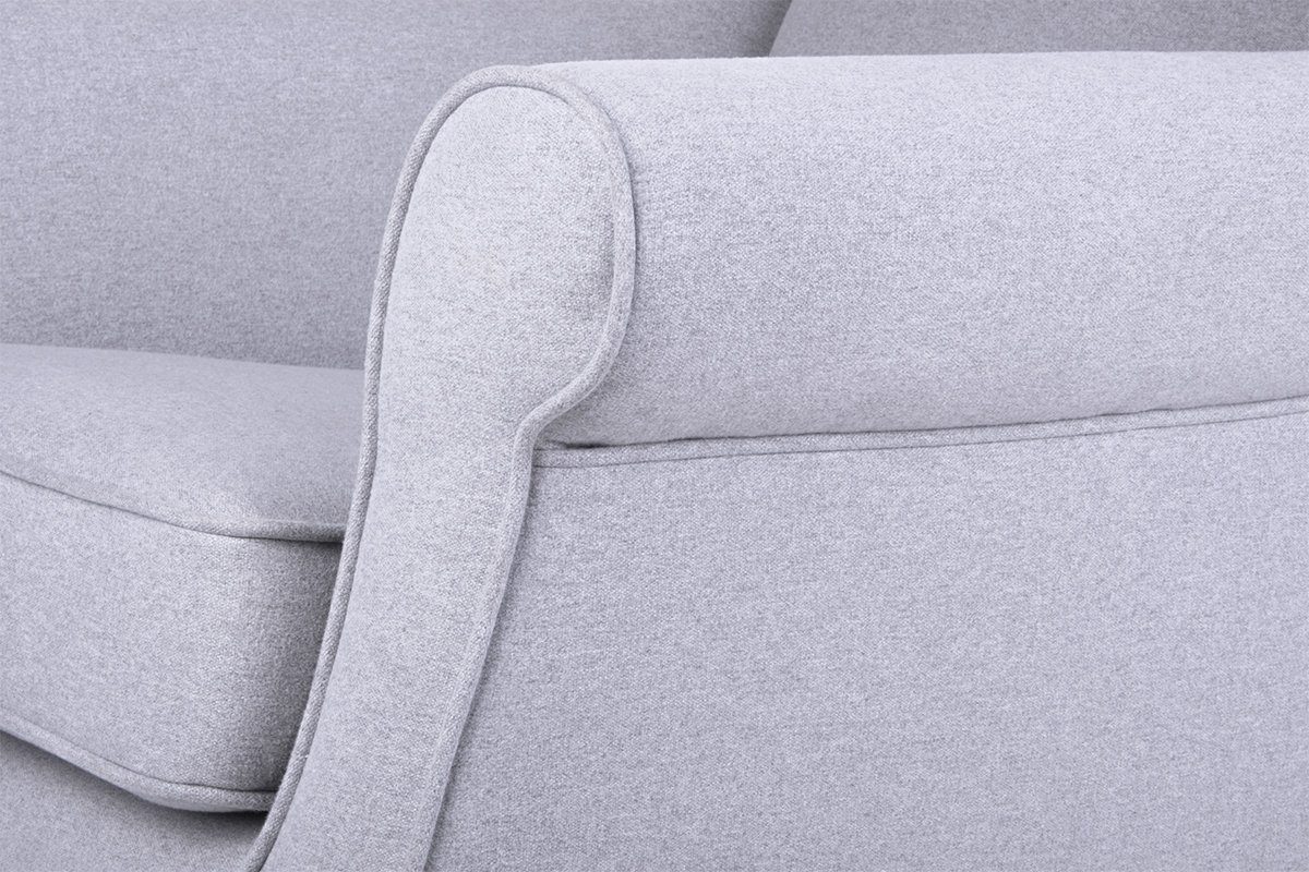 Fotelis MILE, šviesiai pilkas/juodas, 82x97x105 cm