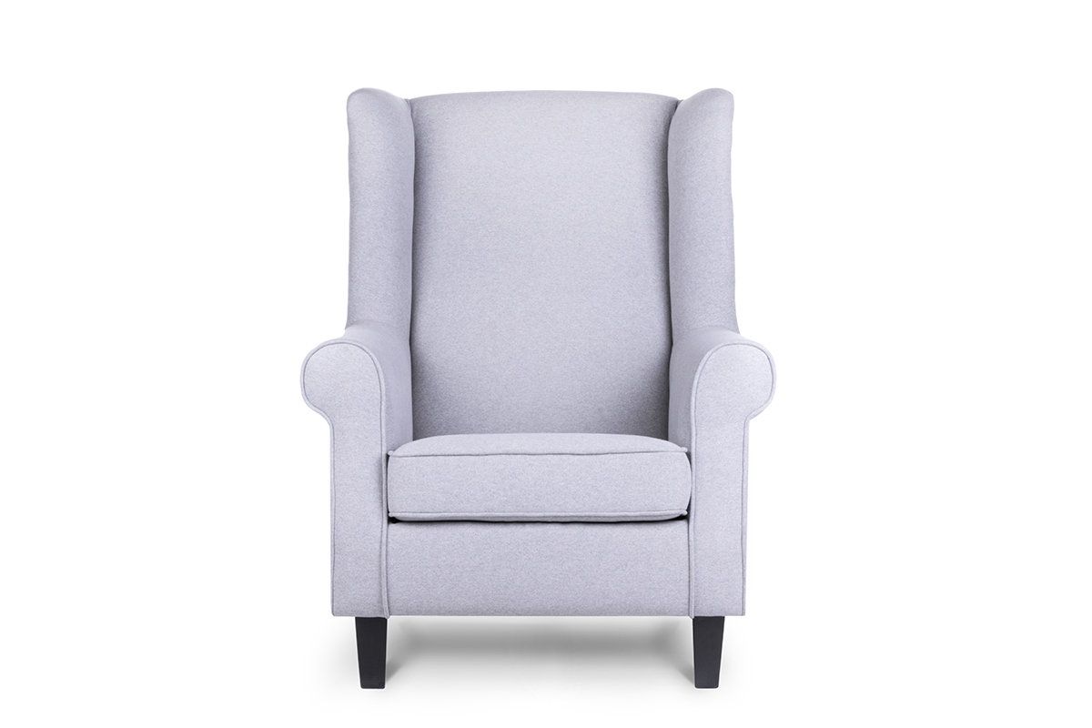 Fotelis MILE, šviesiai pilkas/juodas, 82x97x105 cm