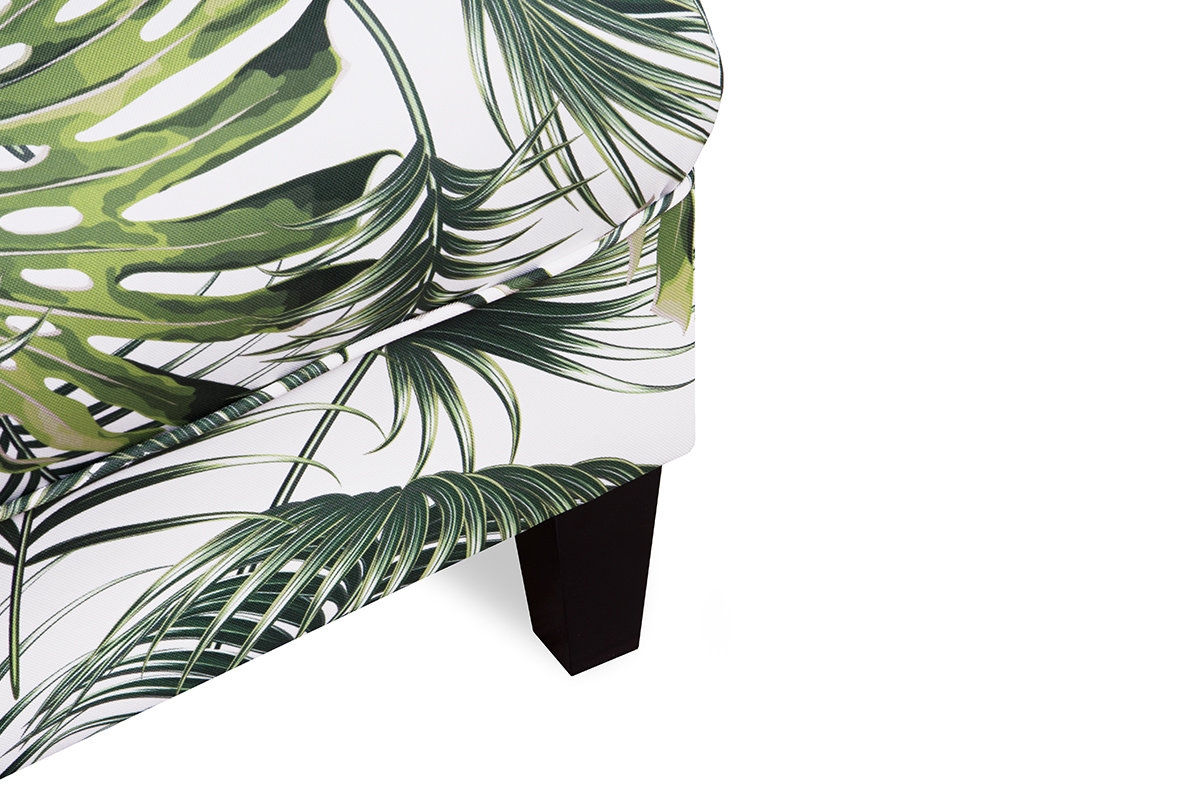 Fotelis MILE, baltas-žalias/juodas, 82x97x105 cm