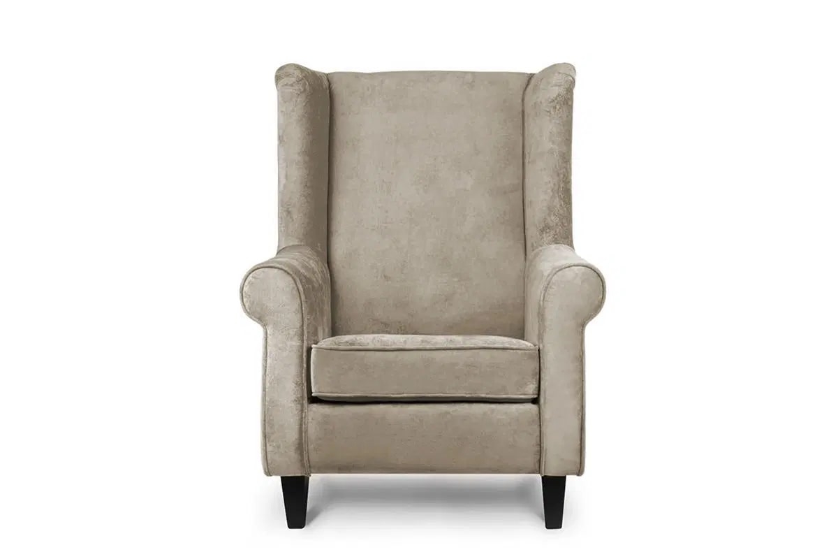 Fotelis MILE, smėlio/juodas, 82x97x105 cm