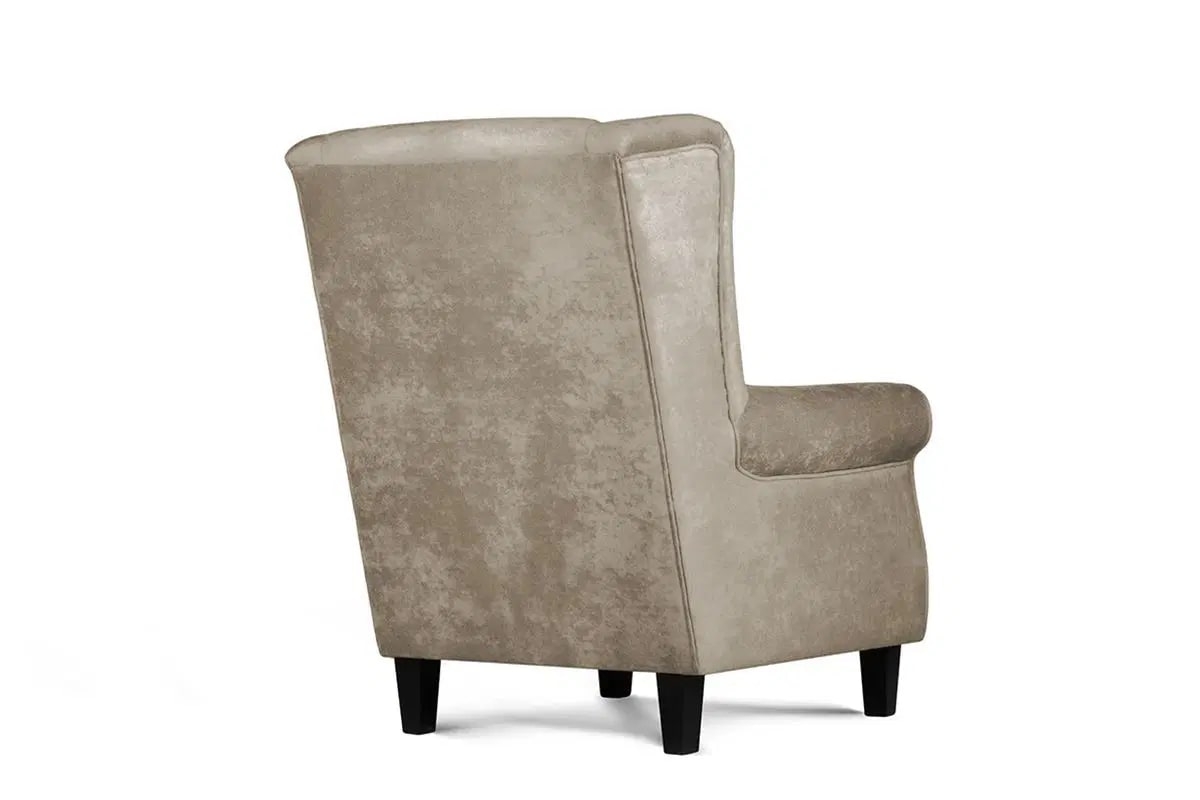 Fotelis MILE, smėlio/juodas, 82x97x105 cm