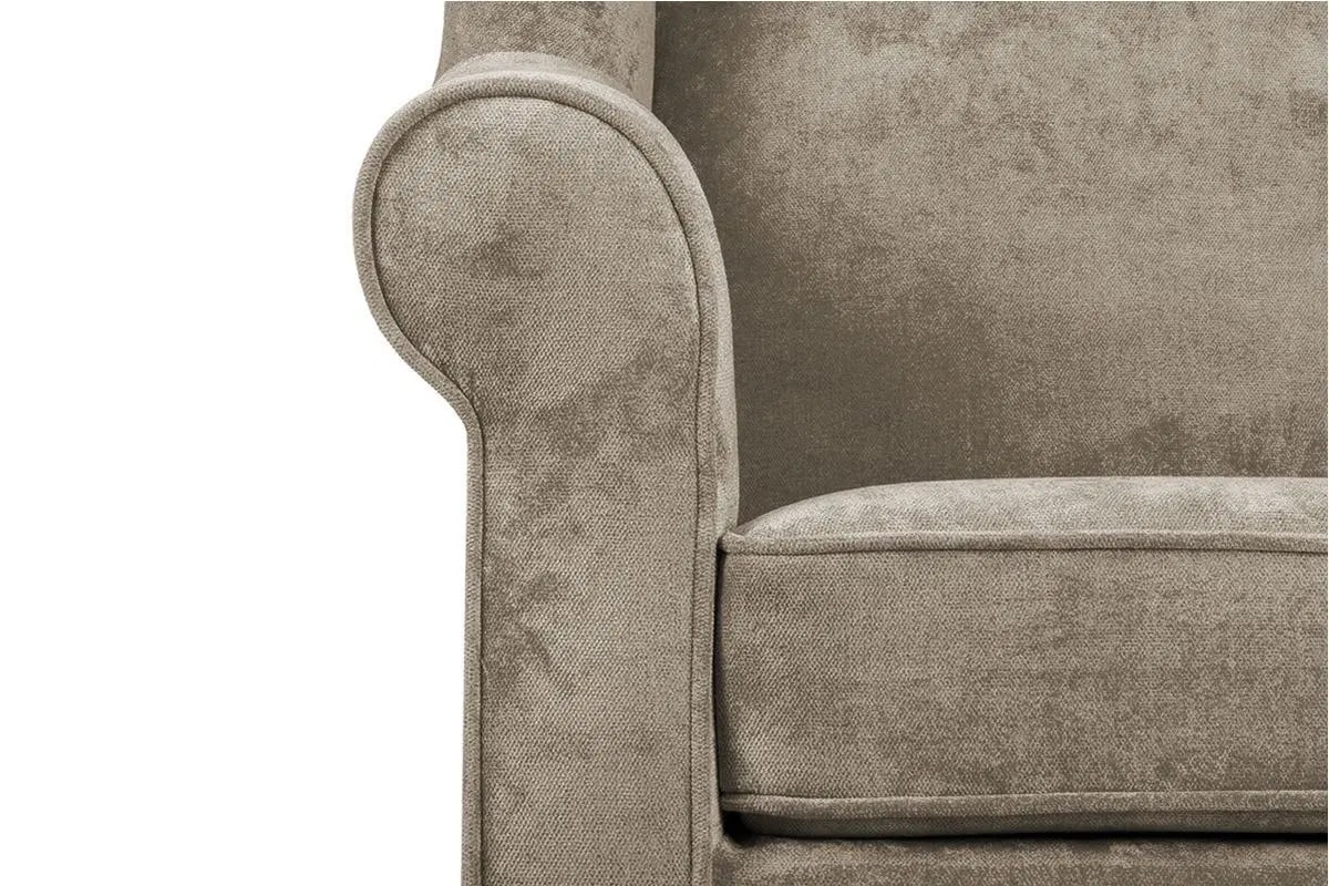 Fotelis MILE, smėlio/juodas, 82x97x105 cm