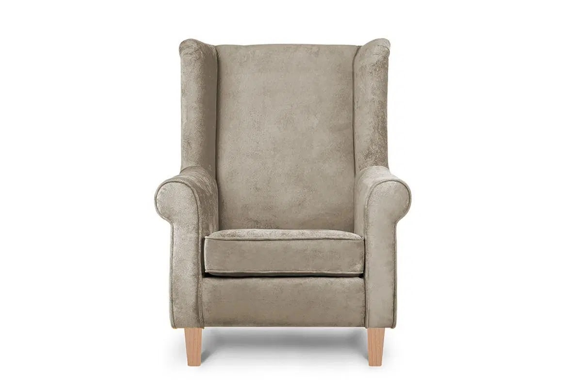 Fotelis MILE, smėlio/medžio, 82x97x105 cm