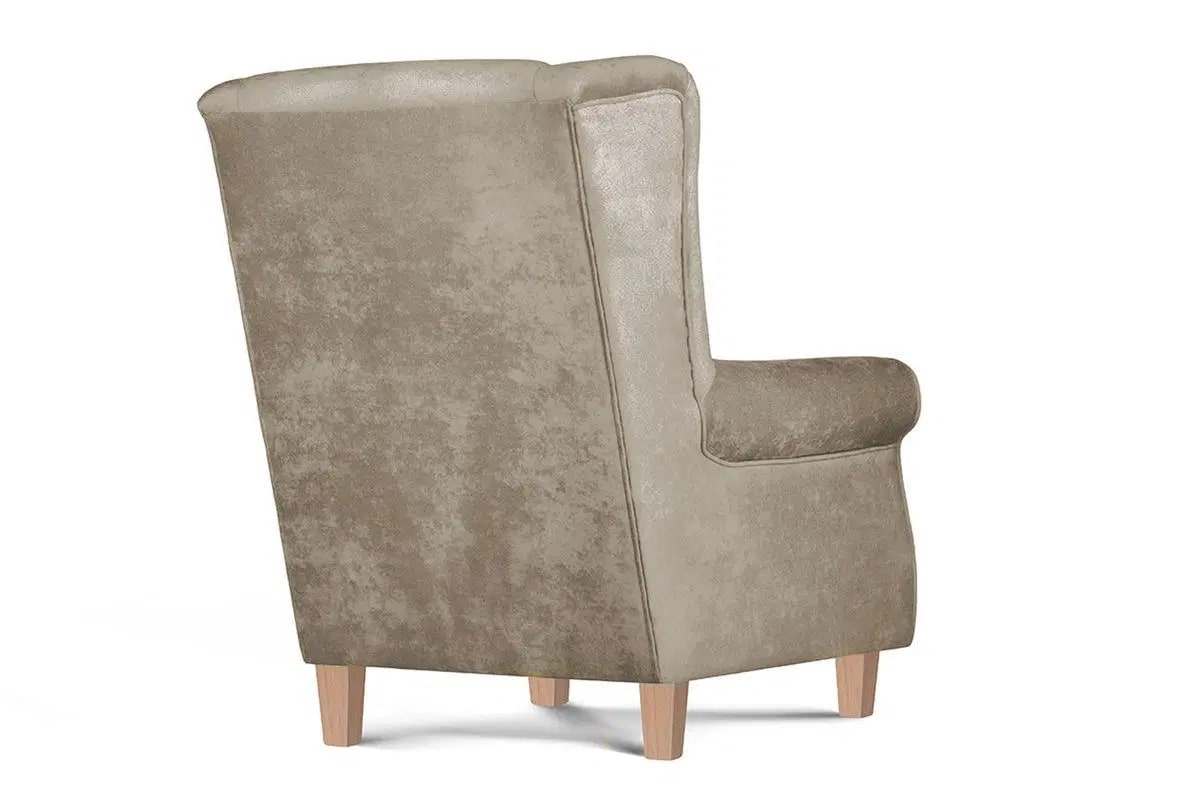 Fotelis MILE, smėlio/medžio, 82x97x105 cm