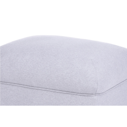 Pufas MILE, šviesiai pilkas/juodas, 51x36x42 cm