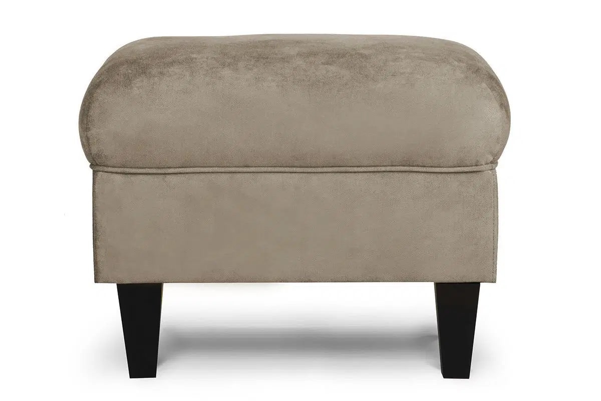 Pufas MILE, smėlio/juodas, 51x36x42 cm