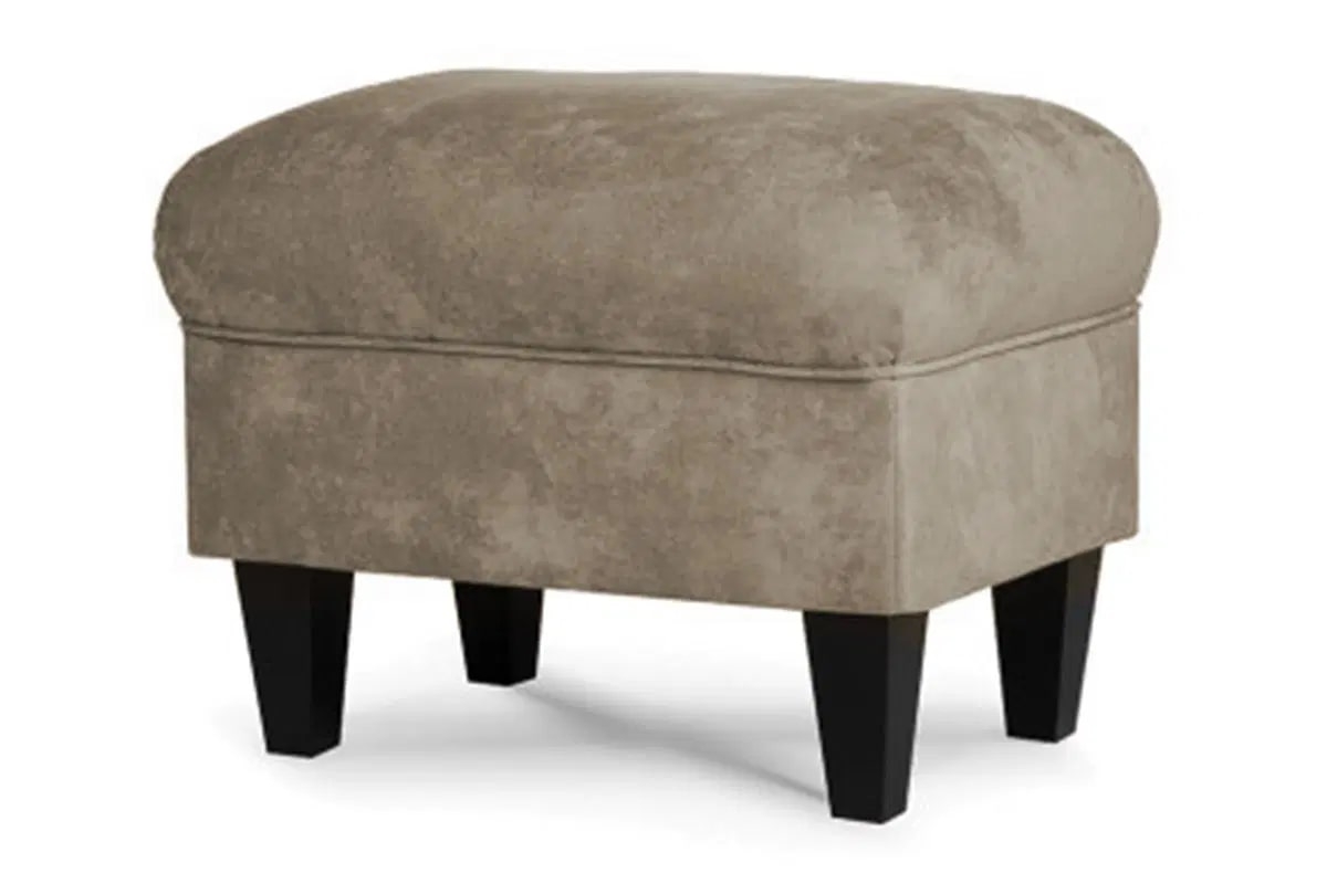 Pufas MILE, smėlio/juodas, 51x36x42 cm