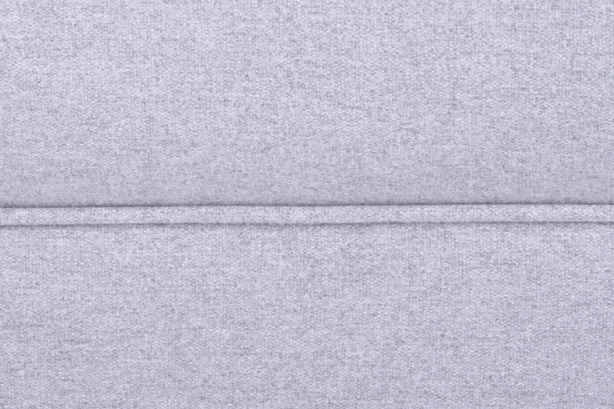 Pufas MILE, šviesiai pilkas/medžio, 51x36x42 cm