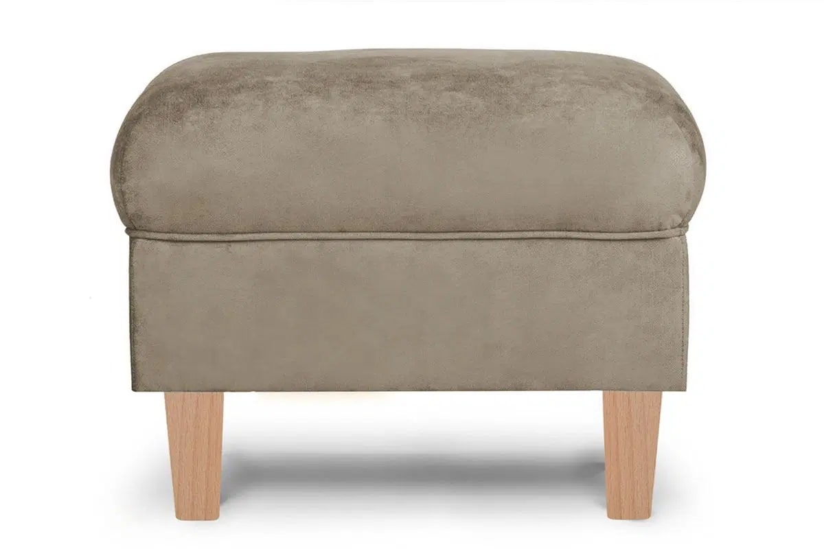 Pufas MILE, smėlio/medžio, 51x36x42 cm