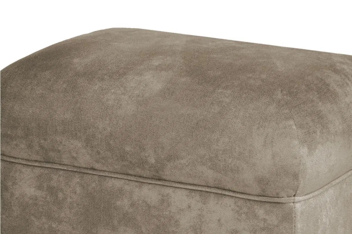 Pufas MILE, smėlio/medžio, 51x36x42 cm