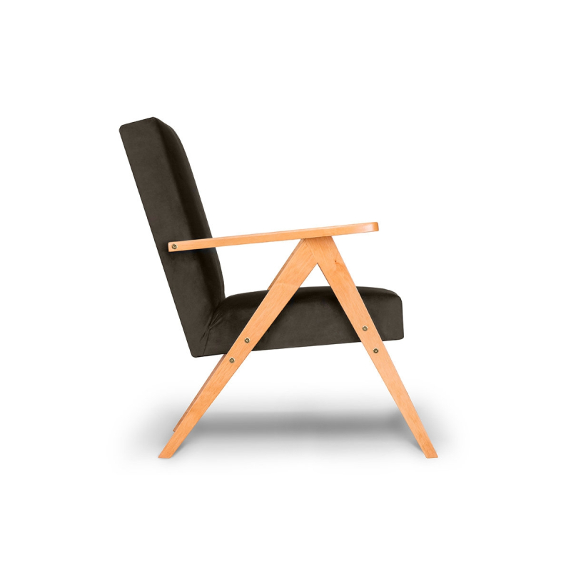 Fotelis NASE, rudas, 60x75x90 cm